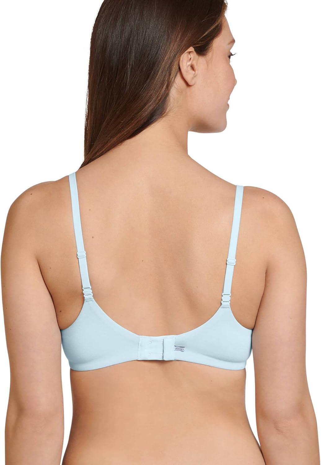 imageJockey Womens Bra Smooth amp Sleek Supersoft Demi Coverage Underwire TShirt BraIceberg