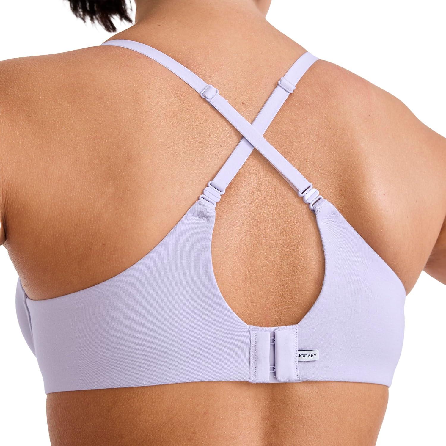 imageJockey Womens Bra Smooth amp Sleek Supersoft Demi Coverage Underwire TShirt BraViolet Veil