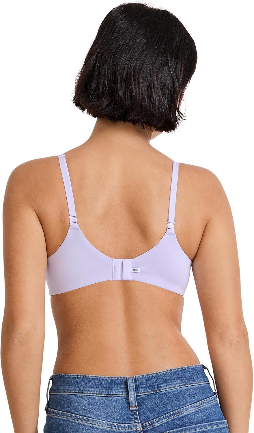 imageJockey Womens Bra Smooth amp Sleek Supersoft Demi Coverage Underwire TShirt BraViolet Veil