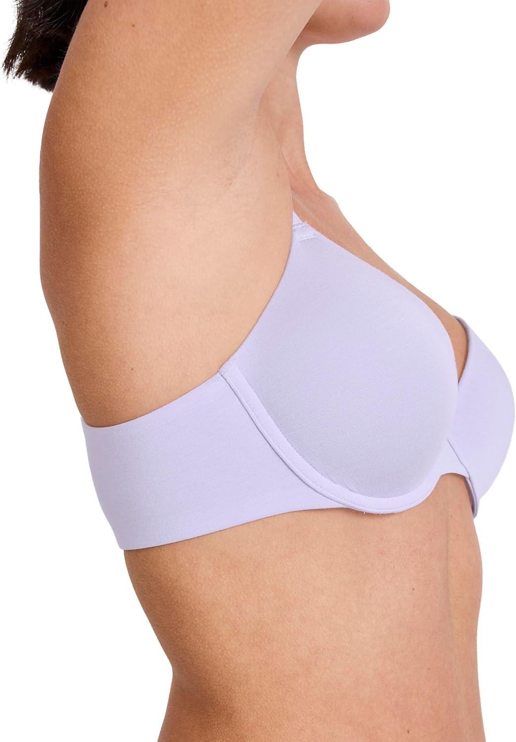 imageJockey Womens Bra Smooth amp Sleek Supersoft Demi Coverage Underwire TShirt BraViolet Veil