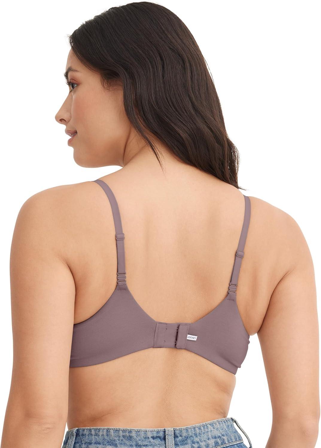 imageJockey Womens Bra Smooth amp Sleek Supersoft Demi Coverage Wirefree TShirt BraTwilight Sands