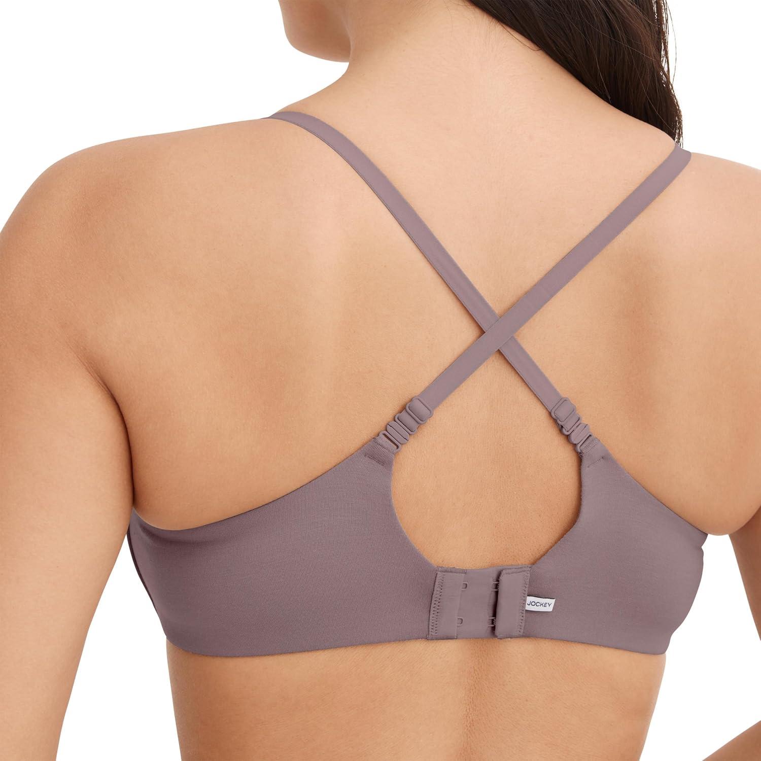 imageJockey Womens Bra Smooth amp Sleek Supersoft Demi Coverage Wirefree TShirt BraTwilight Sands
