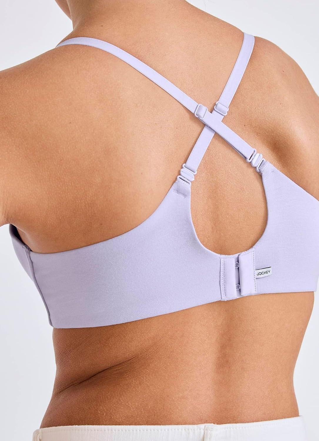 imageJockey Womens Bra Smooth amp Sleek Supersoft Demi Coverage Wirefree TShirt BraViolet Veil