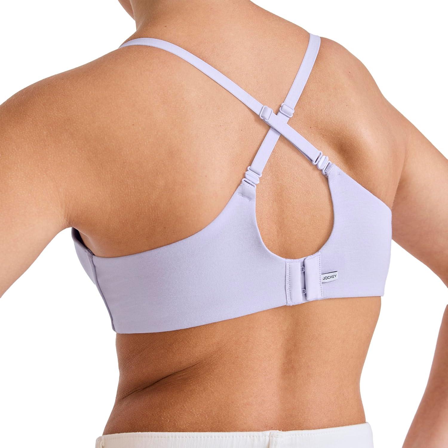 imageJockey Womens Bra Smooth amp Sleek Supersoft Demi Coverage Wirefree TShirt BraViolet Veil