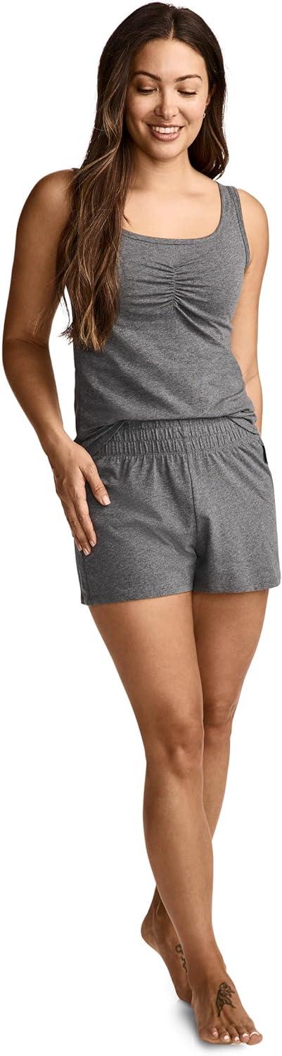 imageJockey Womens Loungewear Organic Cotton Stretch ShortSteel Heather