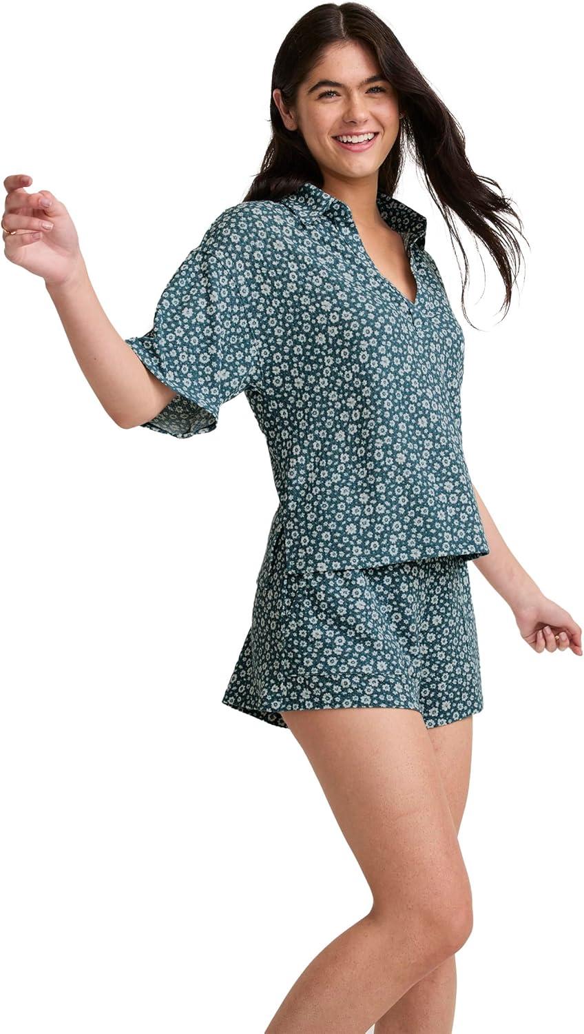 imageJockey Womens Sleepwear Waffle Sleep Short