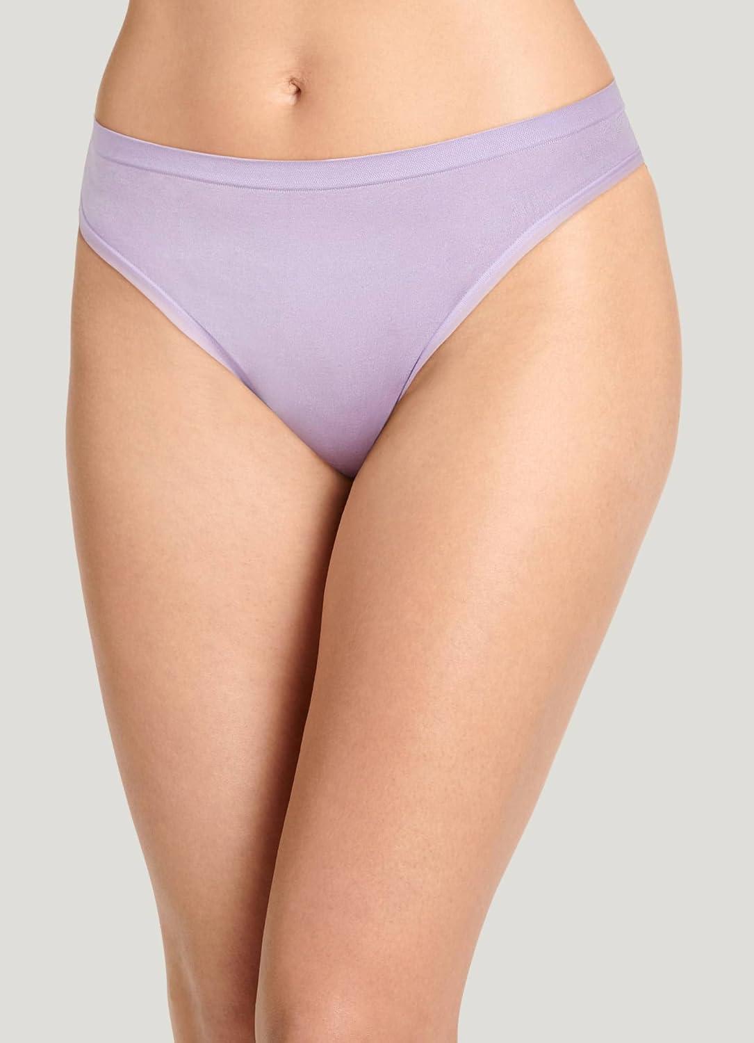 imageJockey Womens Underwear Smooth amp Shine Seamfree ThongDigital Lavender