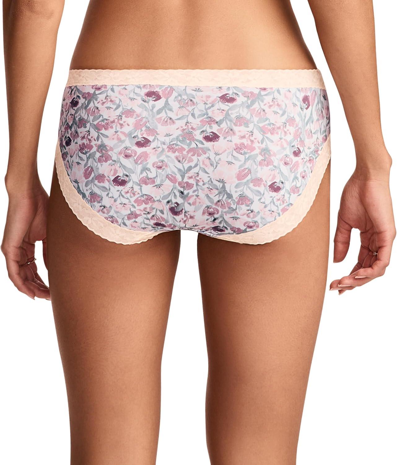 imageJockey Womens Underwear Soft Stretch Lace Microfiber BikiniFlower Field