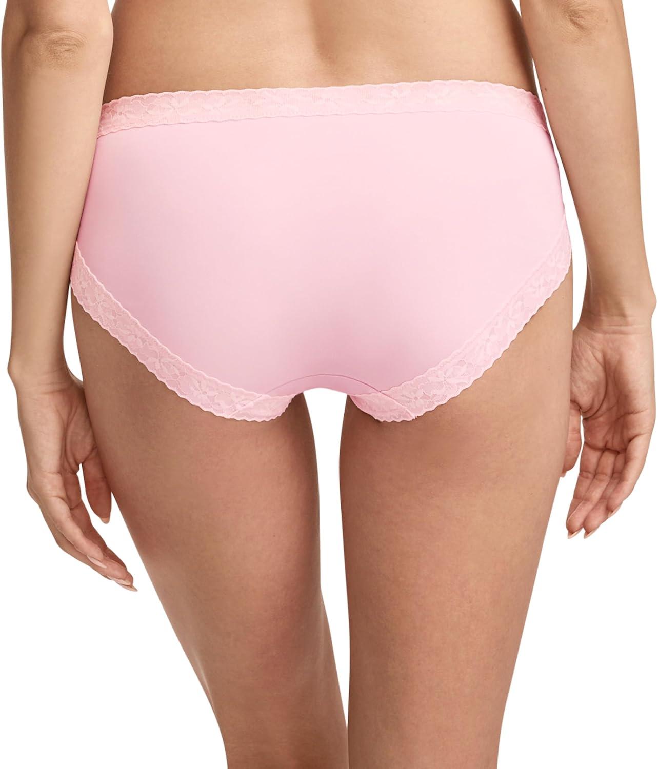imageJockey Womens Underwear Soft Stretch Lace Microfiber BikiniPink Shadow