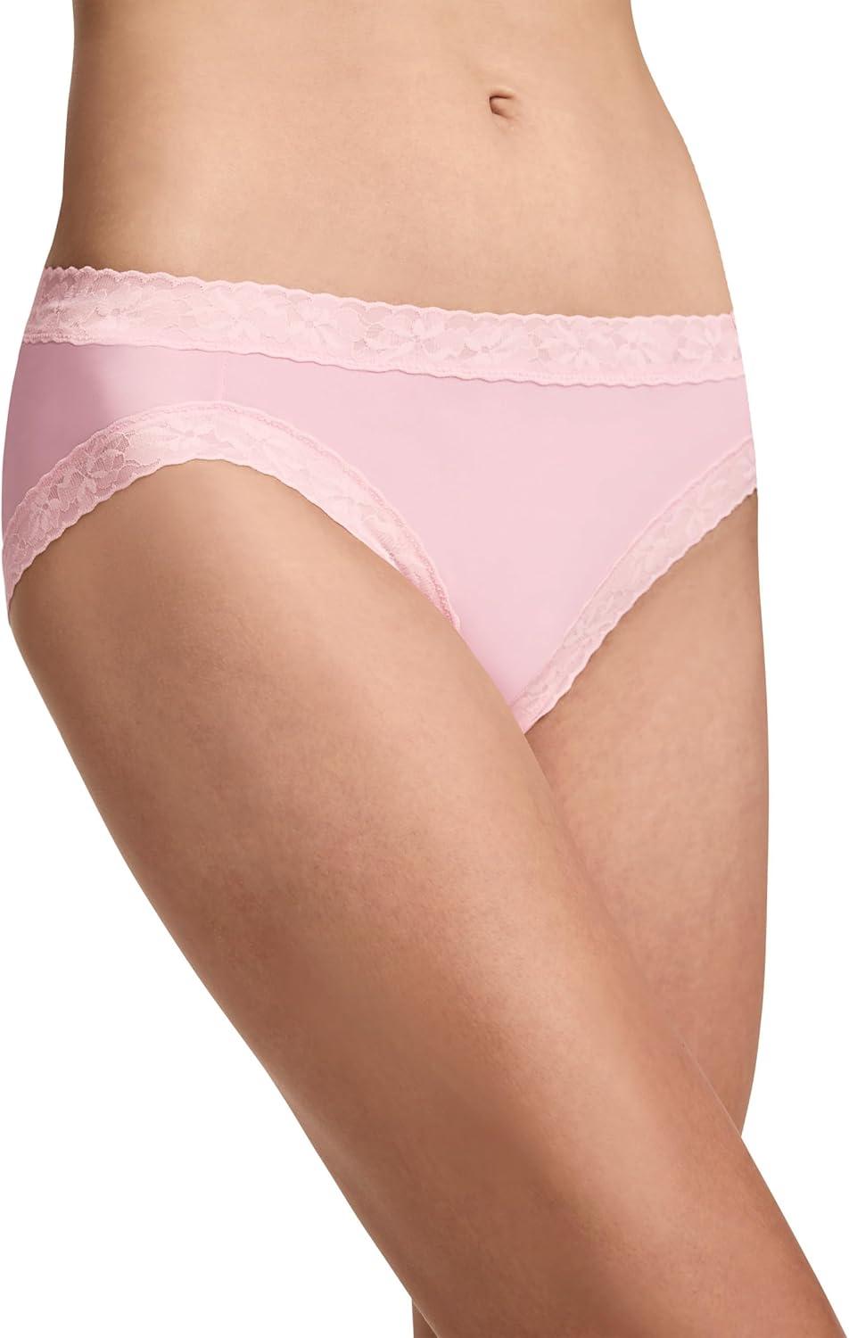 imageJockey Womens Underwear Soft Stretch Lace Microfiber BikiniPink Shadow