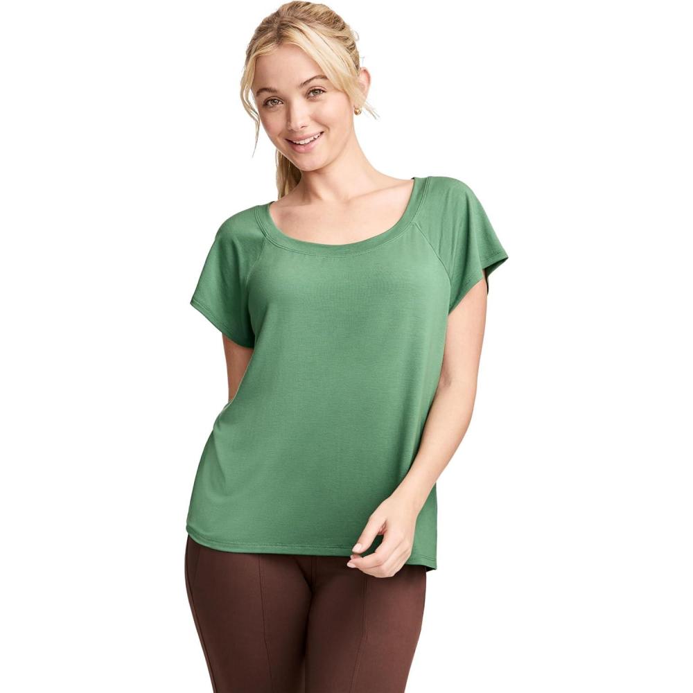 imageJockey Womens Activewear EverActive Oversized TeeBadge Green