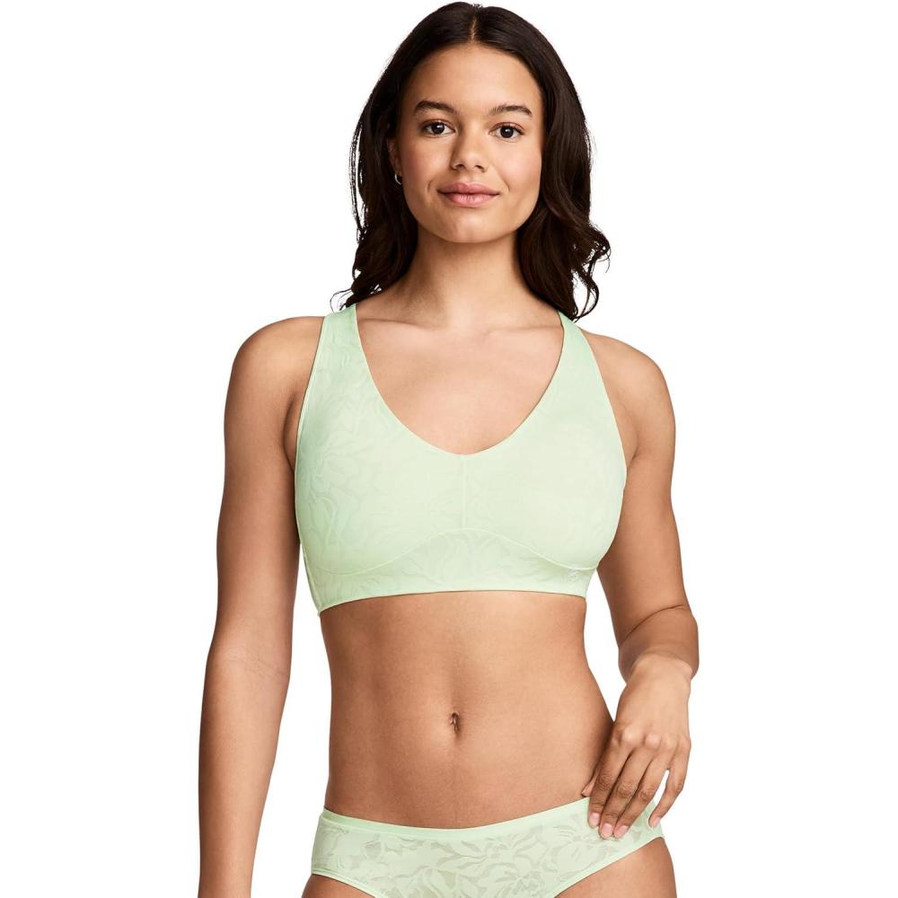 imageJockey Womens Bra Smooth Touch Lace BraletteFrothy Mint