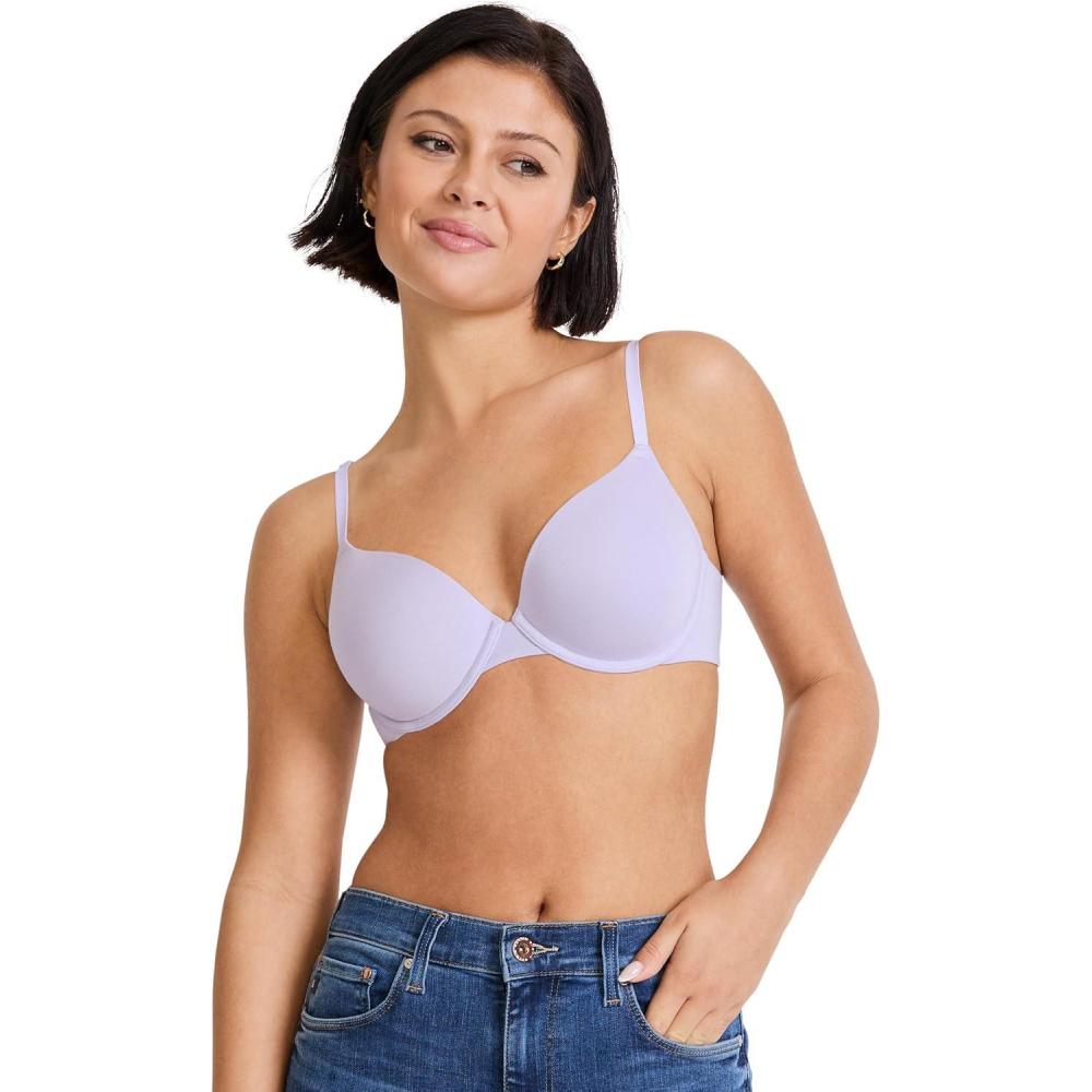 imageJockey Womens Bra Smooth amp Sleek Supersoft Demi Coverage Underwire TShirt BraViolet Veil