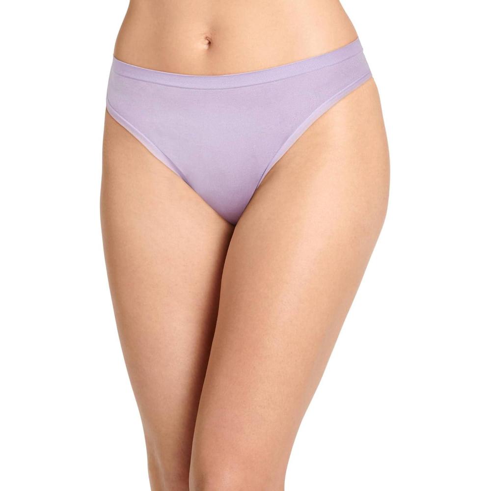 imageJockey Womens Underwear Smooth amp Shine Seamfree ThongDigital Lavender