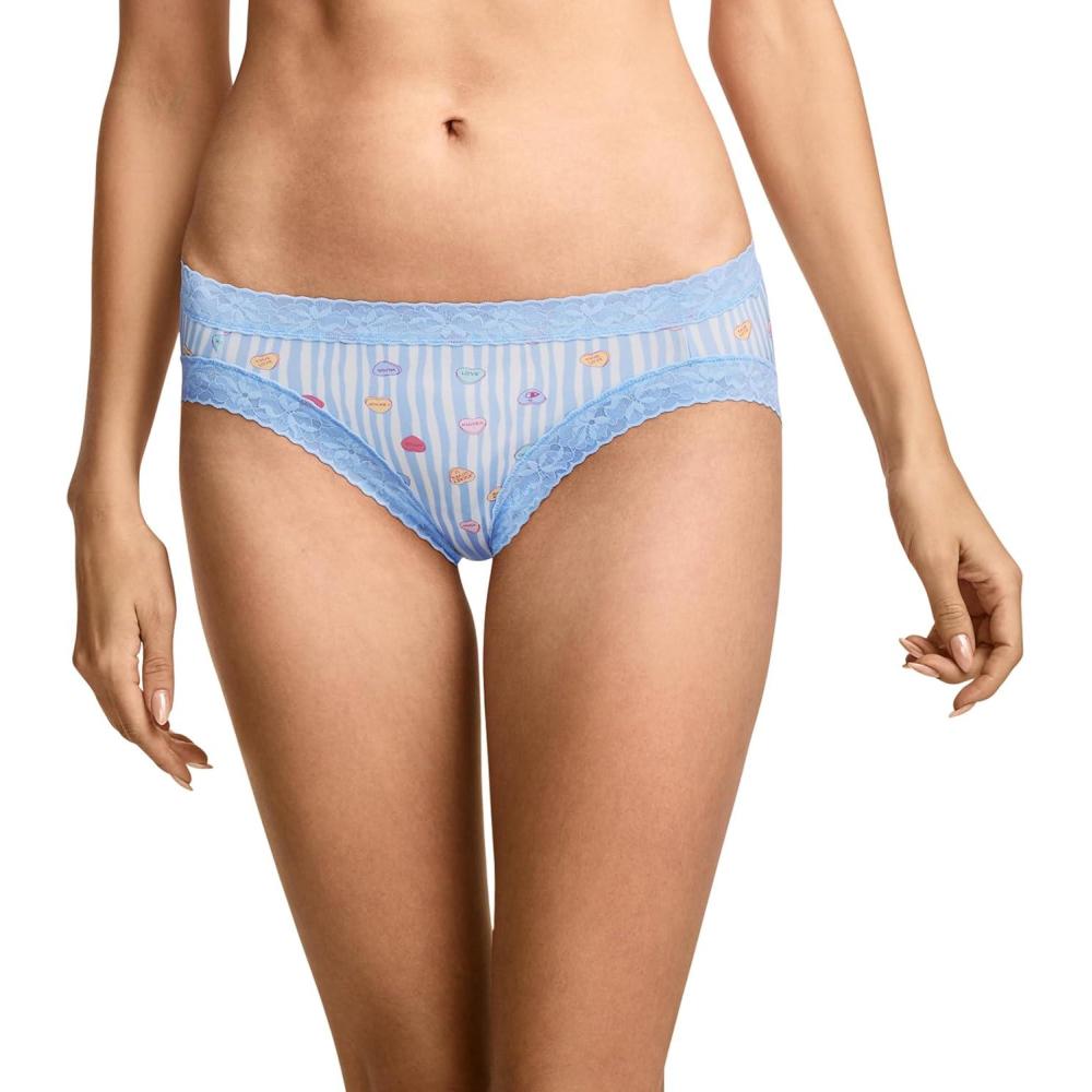 imageJockey Womens Underwear Soft Stretch Lace Microfiber BikiniJockey Hearts
