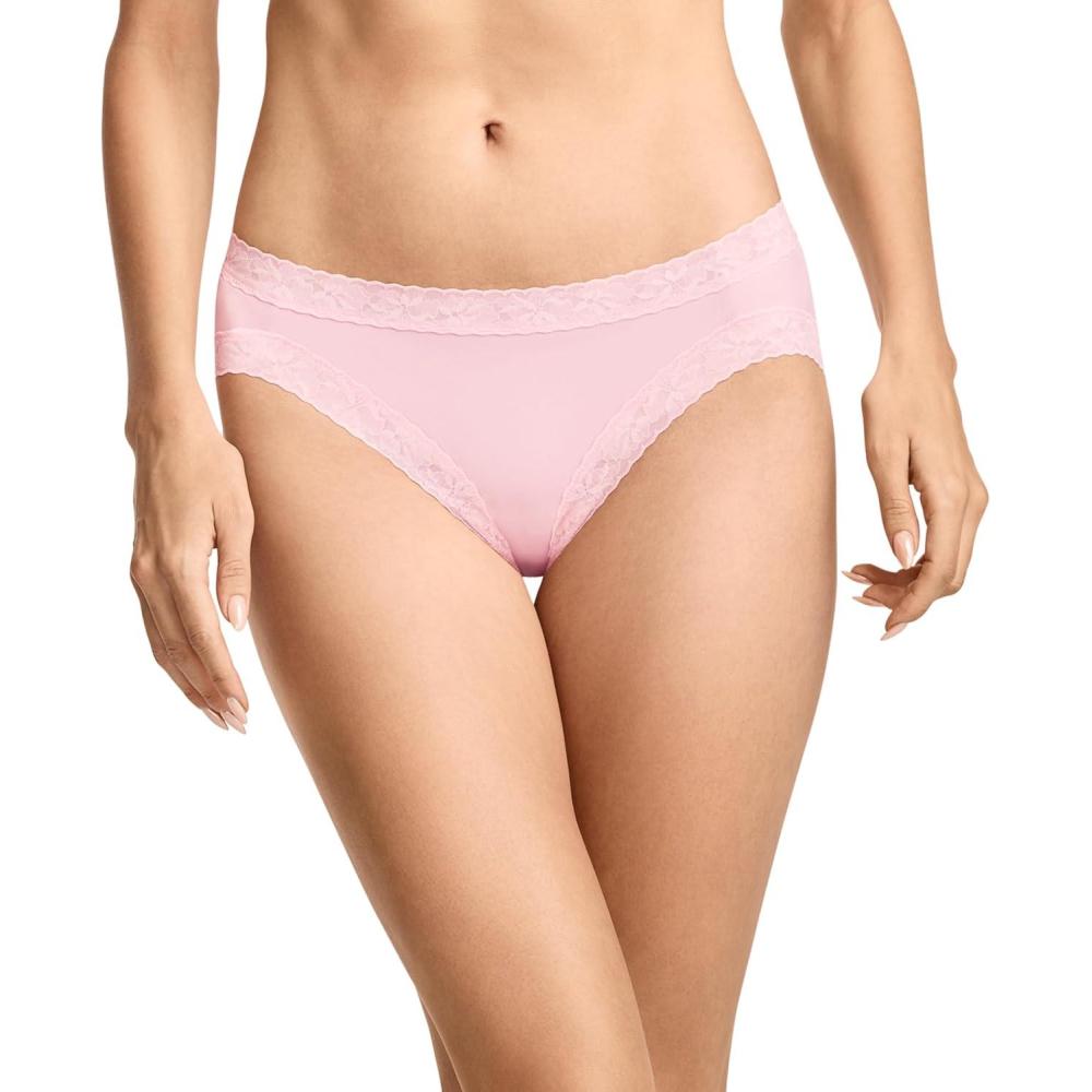 imageJockey Womens Underwear Soft Stretch Lace Microfiber BikiniPink Shadow