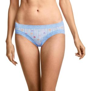 Jockey Women’s Underwear Soft Stretch Lace Microfiber Bikini(Jockey Hearts)