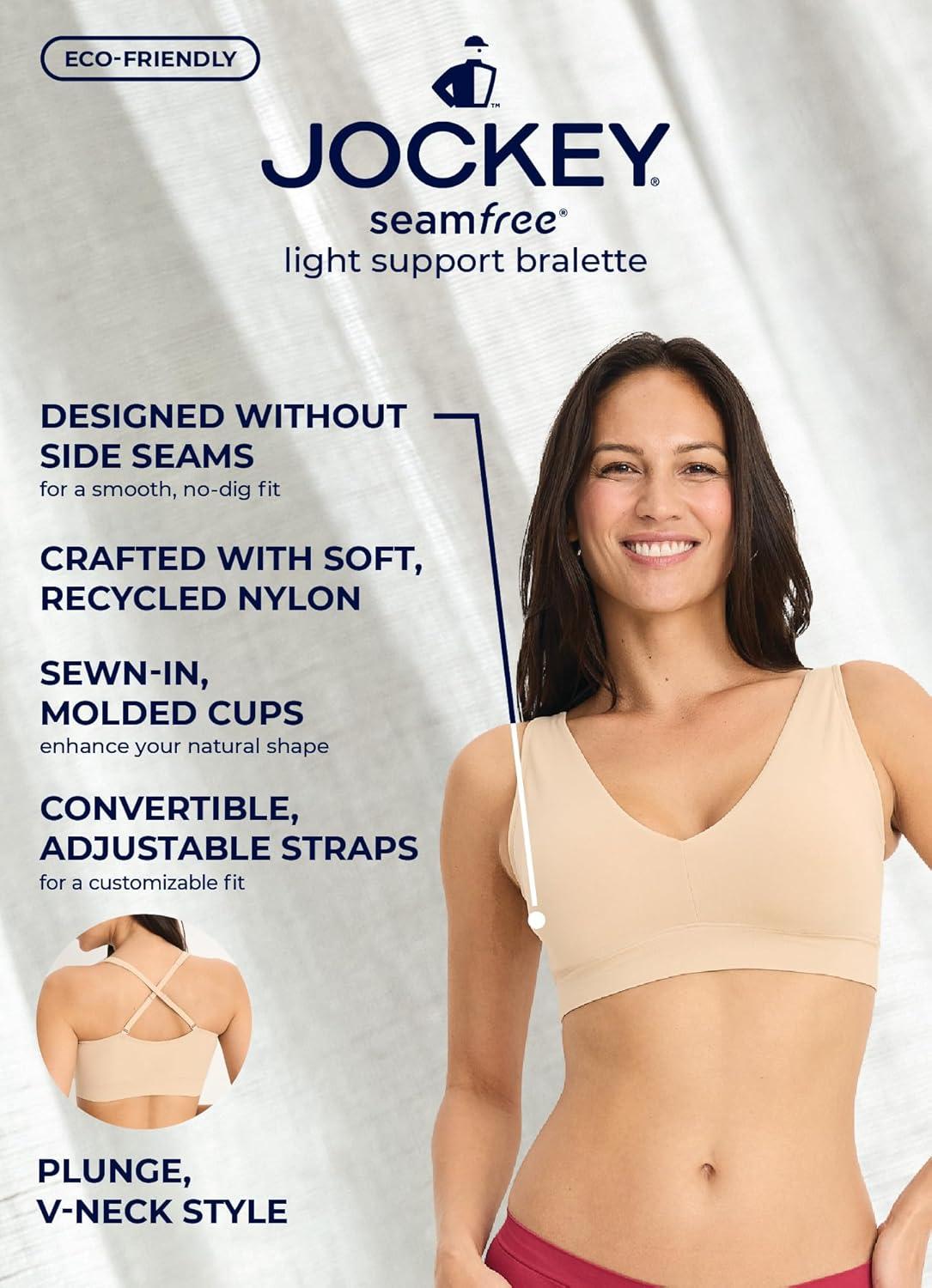 imageJockey Womens Bra Seamfree Support BraletteLight