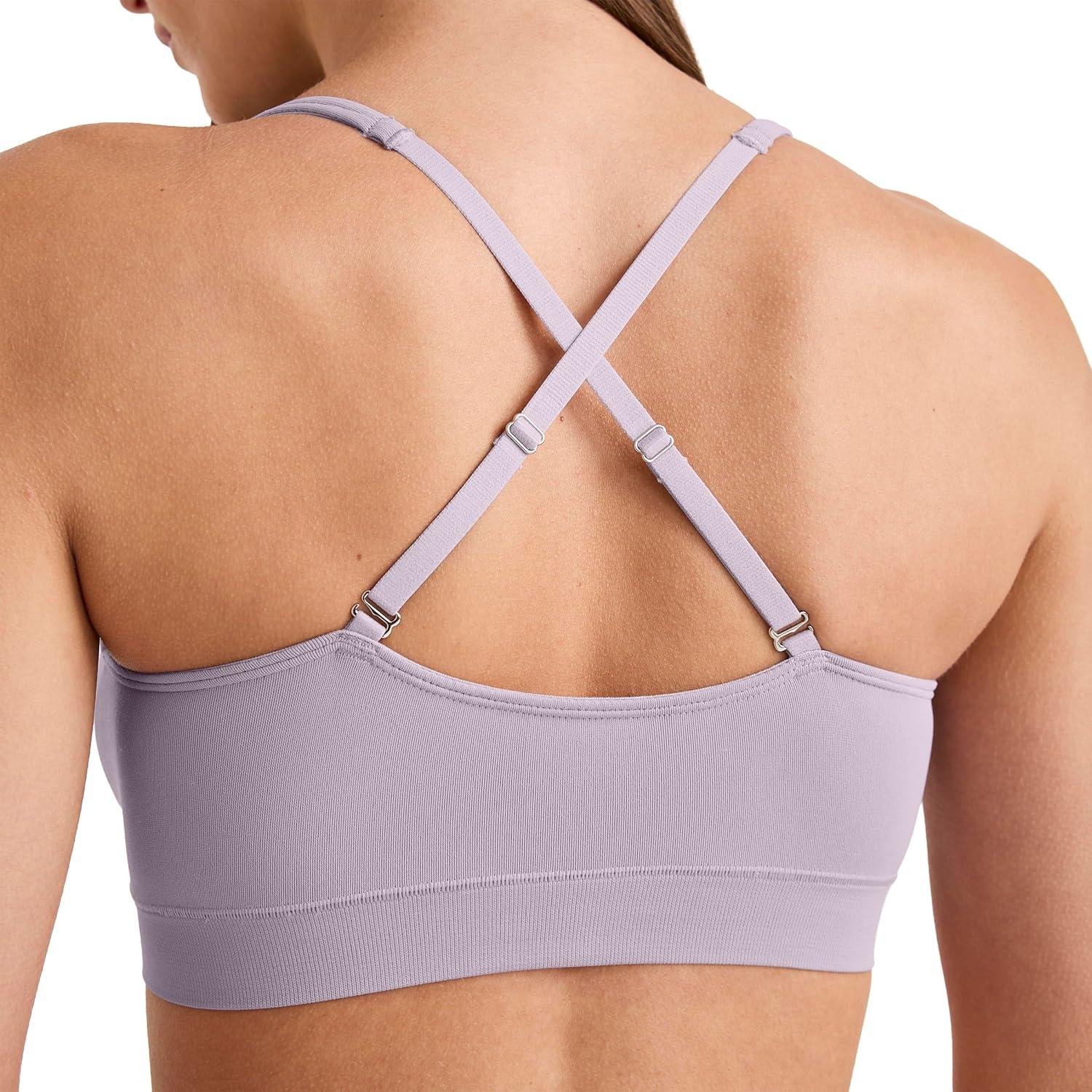 imageJockey Womens Bra Seamfree Support BraletteLilac Dreams