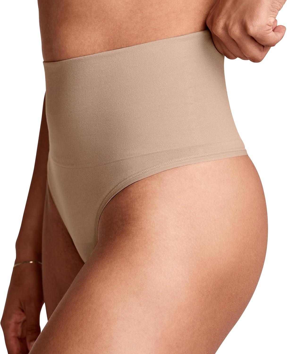 imageJockey Womens Shapewear Skimmies Seamfree Tummy Smoothing Thong 2 PackLight