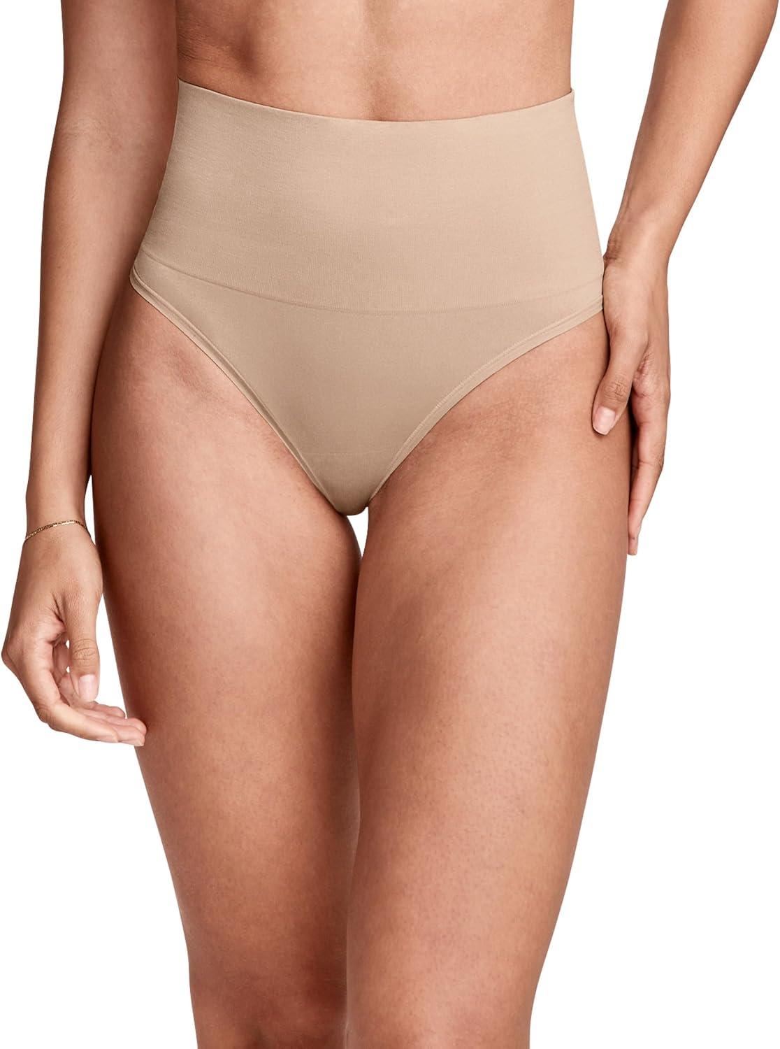 imageJockey Womens Shapewear Skimmies Seamfree Tummy Smoothing Thong 2 PackLight