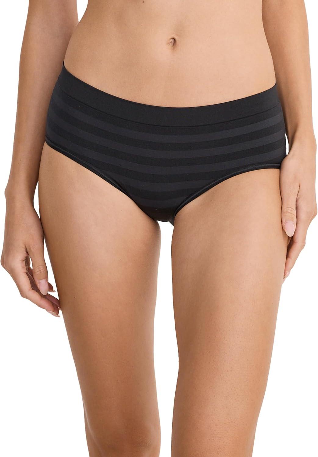 imageJockey Womens Underwear Seamfree Hipster 3 PackBlack Stripe