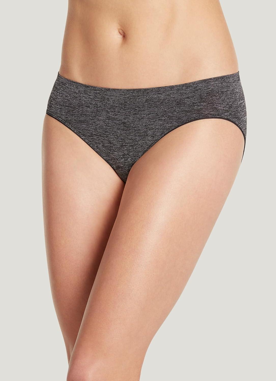 imageJockey Womens Underwear Smooth amp Shine Seamfree BikiniBlack Heather
