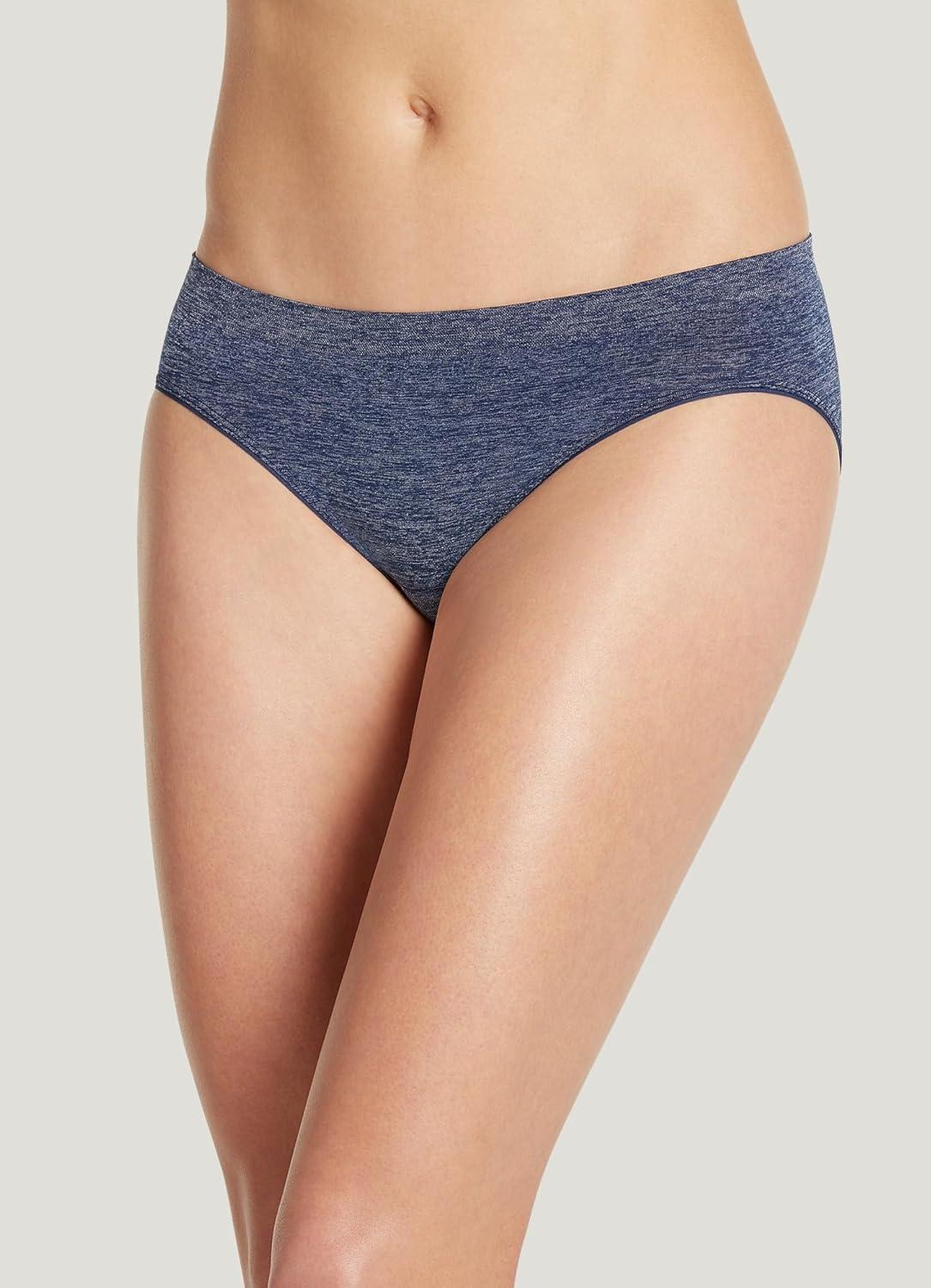 imageJockey Womens Underwear Smooth amp Shine Seamfree BikiniNavy Heather