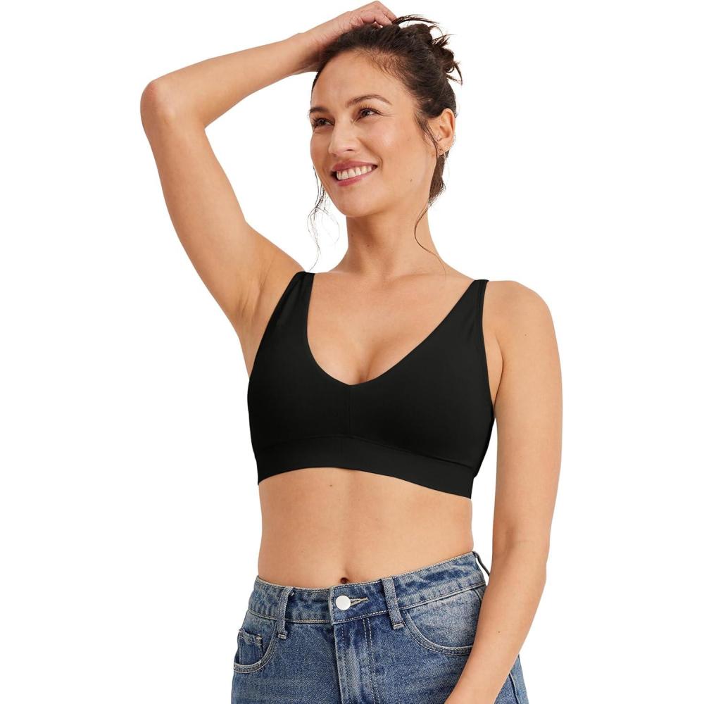 imageJockey Womens Bra Seamfree Support BraletteBlack