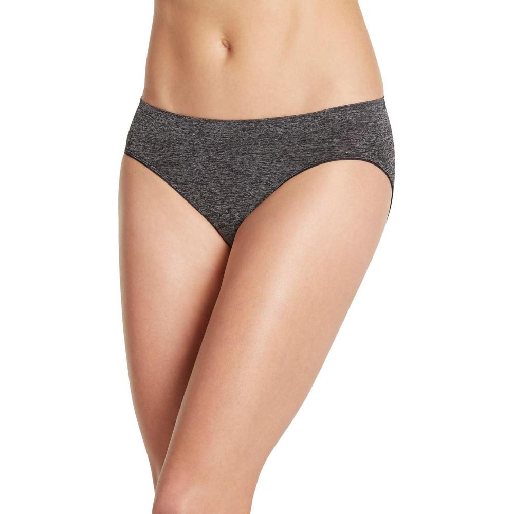 imageJockey Womens Underwear Smooth amp Shine Seamfree BikiniBlack Heather