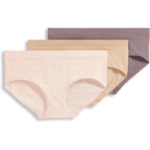 Jockey Women’s Underwear Seamfree Hipster – 3 Pack(Peach Stripe)