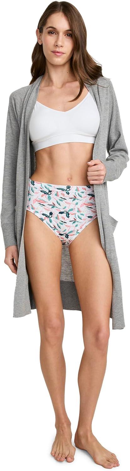 imageJockey Womens Underwear Elance Breathe French Cut 3 PackCeladon ZenAbstract PalmaRose Gold