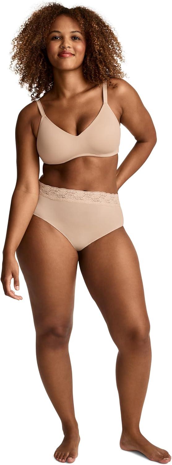 imageJockey Womens Underwear No Panty Line Promise Tactel Lace Hip BriefLight