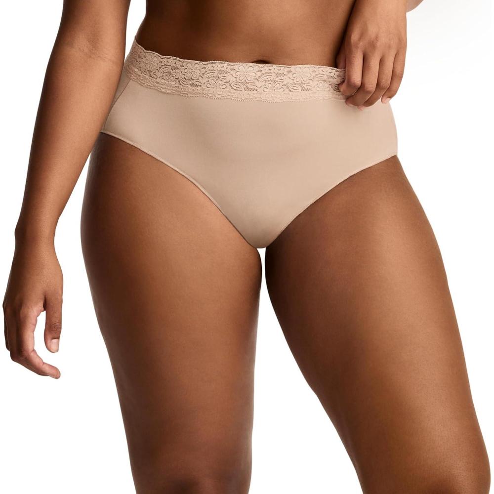 imageJockey Womens Underwear No Panty Line Promise Tactel Lace Hip BriefLight