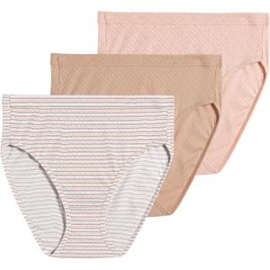 Jockey Women’s Underwear Elance Breathe Brief – 3 Pack(Beige)