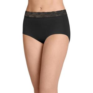 Jockey Women’s Underwear No Panty Line Promise Tactel Lace Hip Brief(Black)