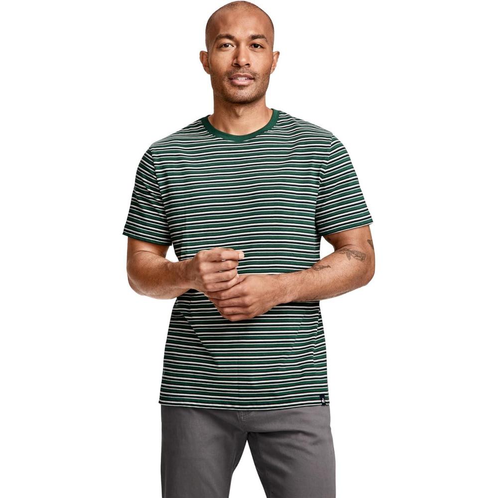 imageJockey Mens Casualwear Legacy Crew Neck TShirtPacific Stripe