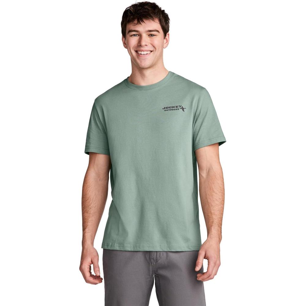 imageJockey Outdoors Mens Casualwear Graphic Crew Neck TShirtClarks Hill