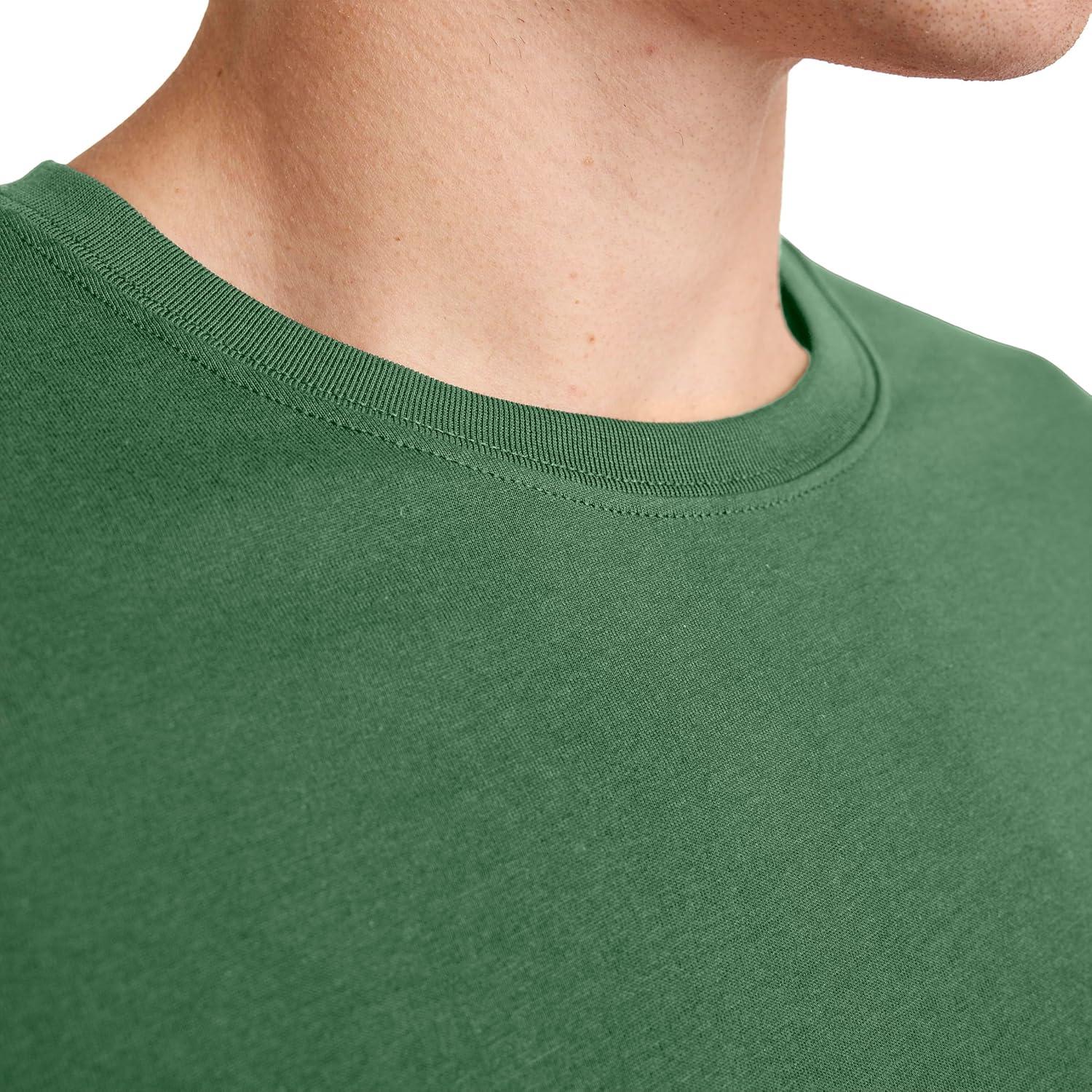 imageJockey Mens Casualwear Made2Fit Crew Neck TShirtBadge Green
