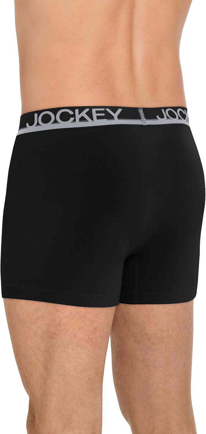 imageJockey Mens Underwear True Style 4 Trunk 3 PackBlack
