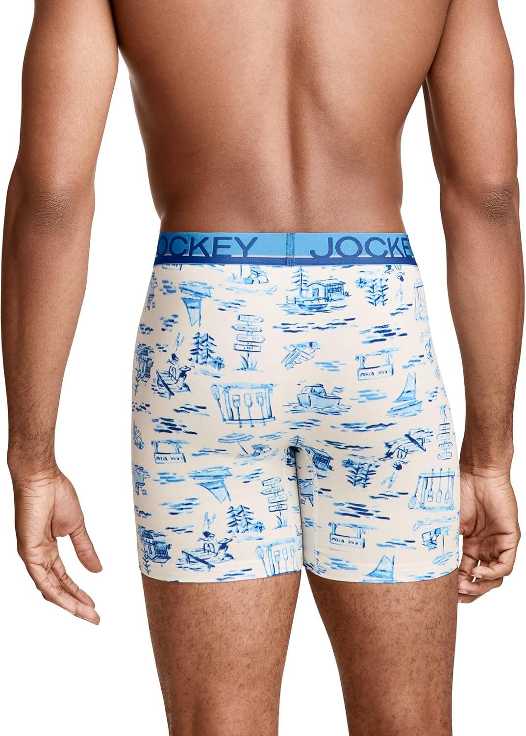 imageJockey Mens Underwear True Style 6 Boxer Brief 3 PackMajestic Camp