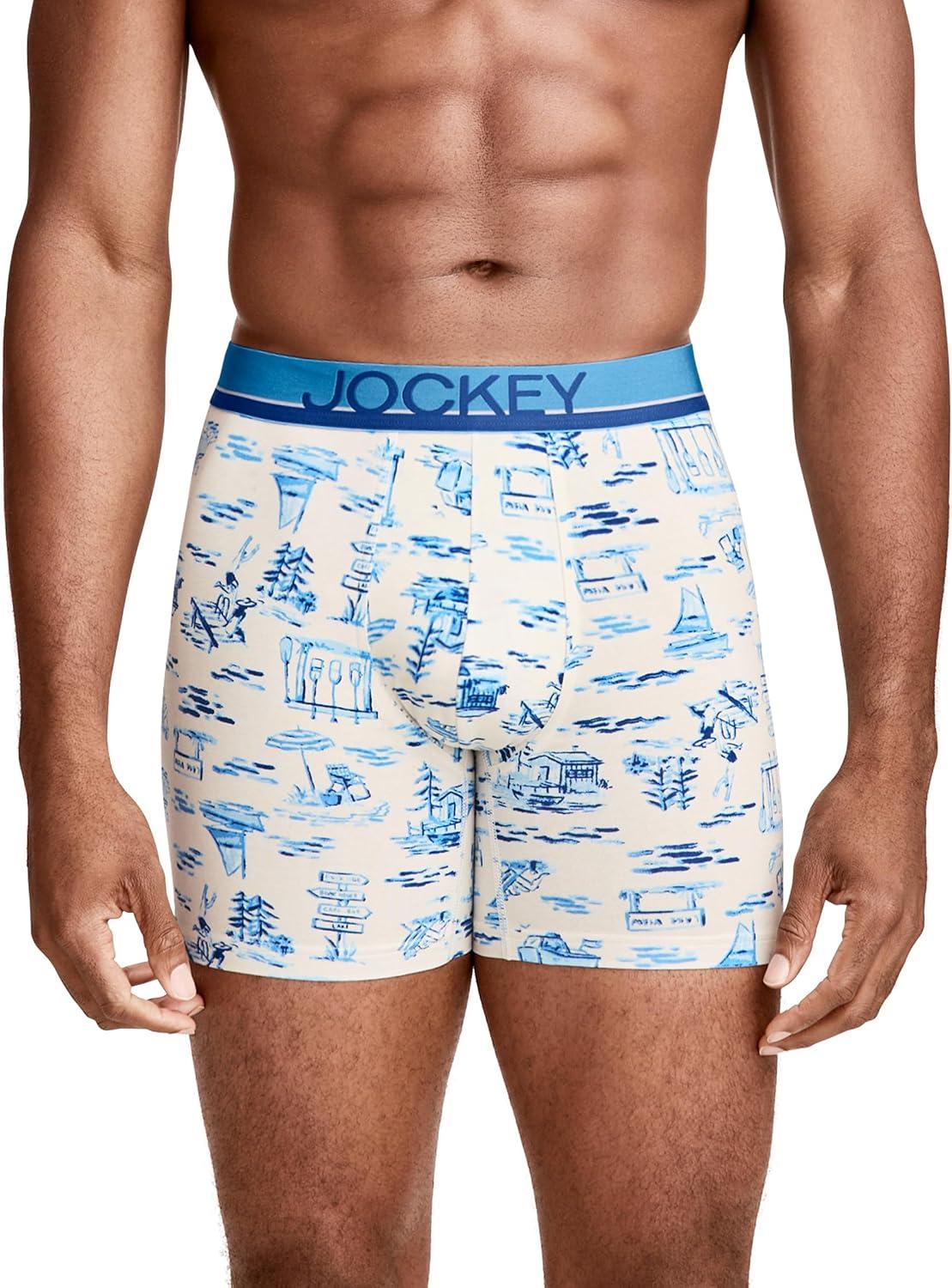 imageJockey Mens Underwear True Style 6 Boxer Brief 3 PackMajestic Camp