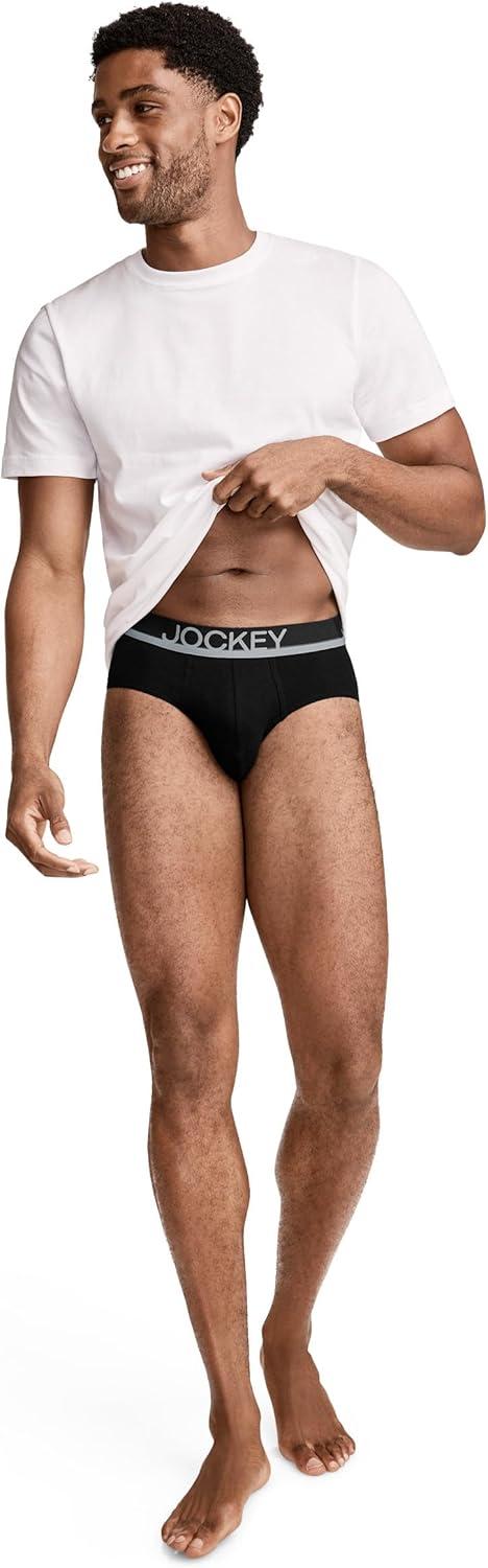 imageJockey Mens Underwear True Style Brief 3 PackBlack