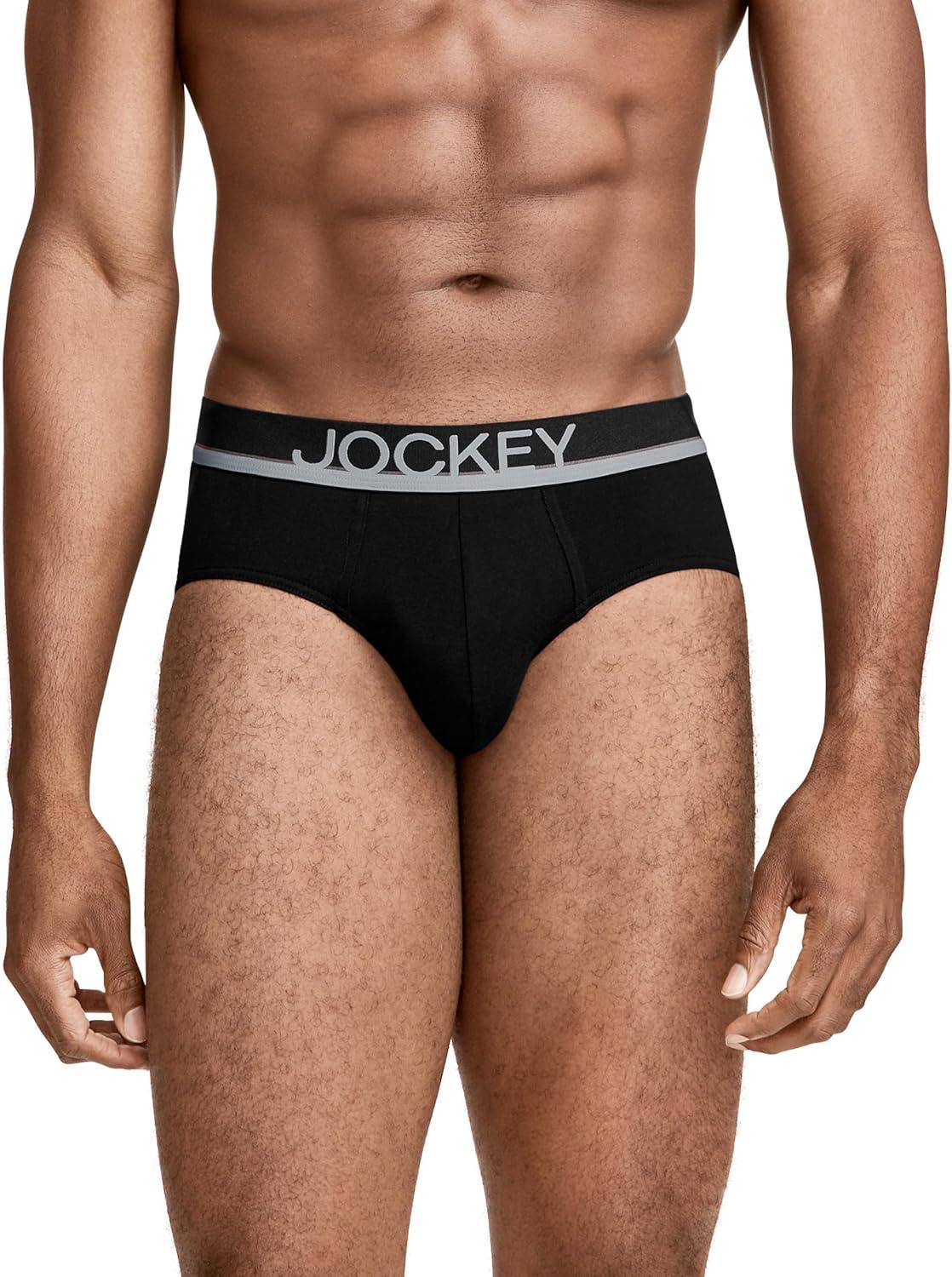 imageJockey Mens Underwear True Style Brief 3 PackBlack