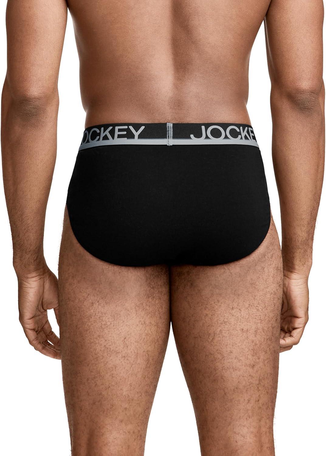 imageJockey Mens Underwear True Style Brief 3 PackBlack