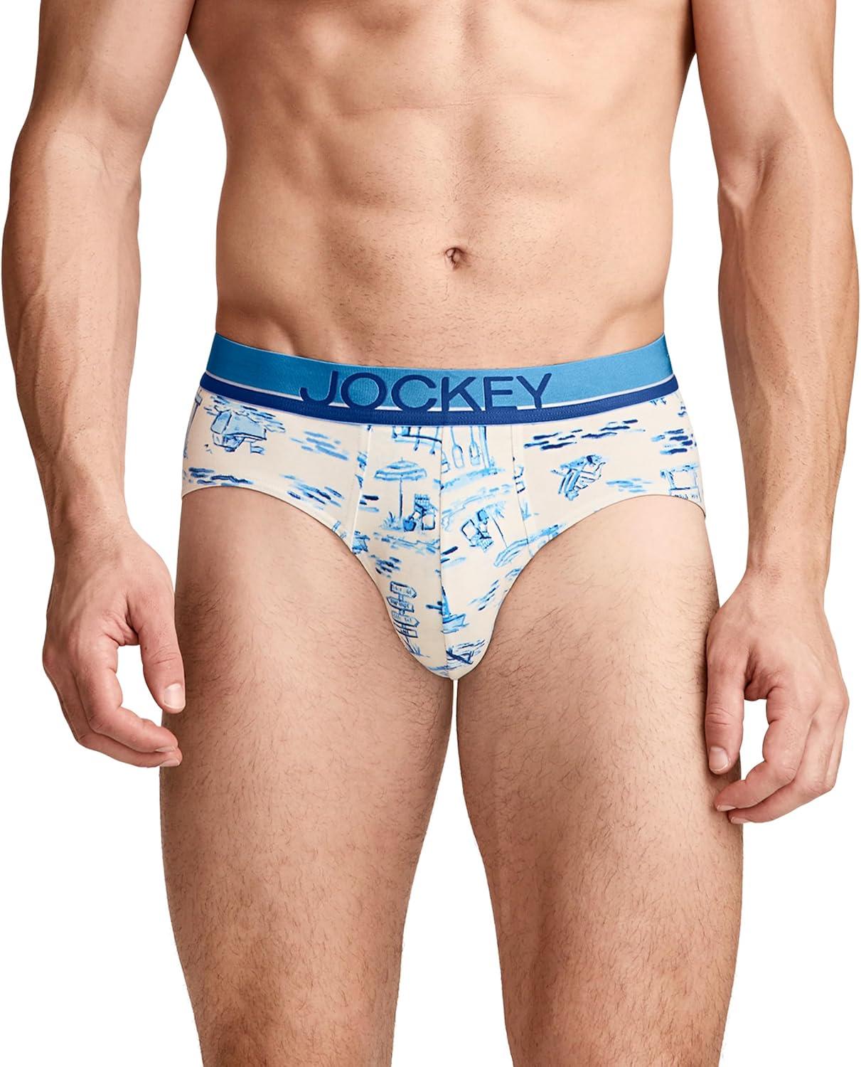 imageJockey Mens Underwear True Style Brief 3 PackMajestic Camp