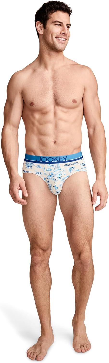 imageJockey Mens Underwear True Style Brief 3 PackMajestic Camp