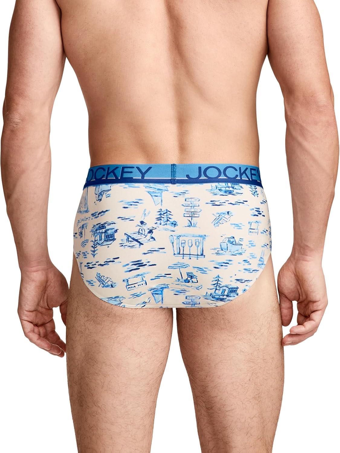 imageJockey Mens Underwear True Style Brief 3 PackMajestic Camp