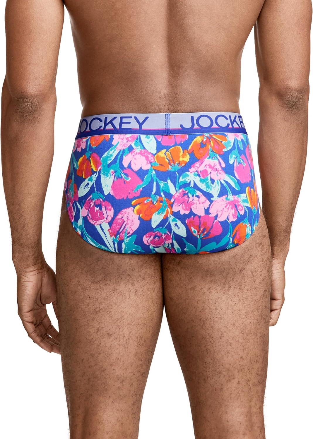 imageJockey Mens Underwear True Style Brief 3 PackRoyal Stripe