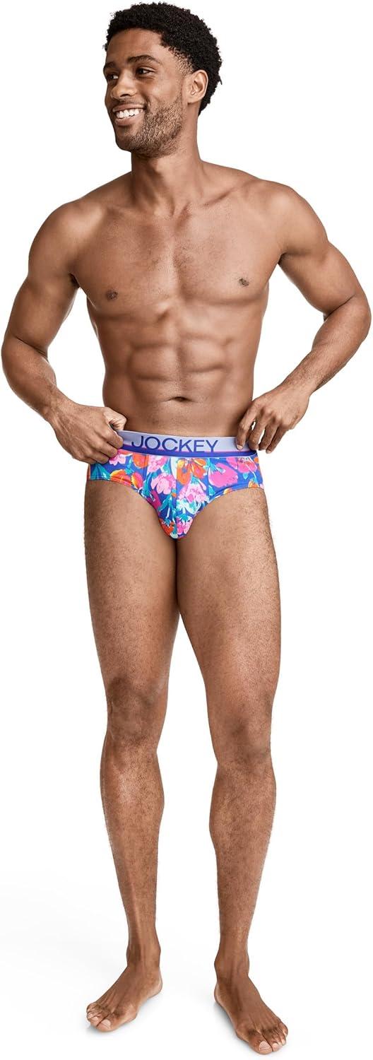 imageJockey Mens Underwear True Style Brief 3 PackRoyal Stripe